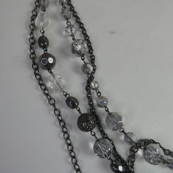 NY New York & Co. Company Multi Strand Beaded Statement Necklace Plus Size 33" - Picture 3 of 10